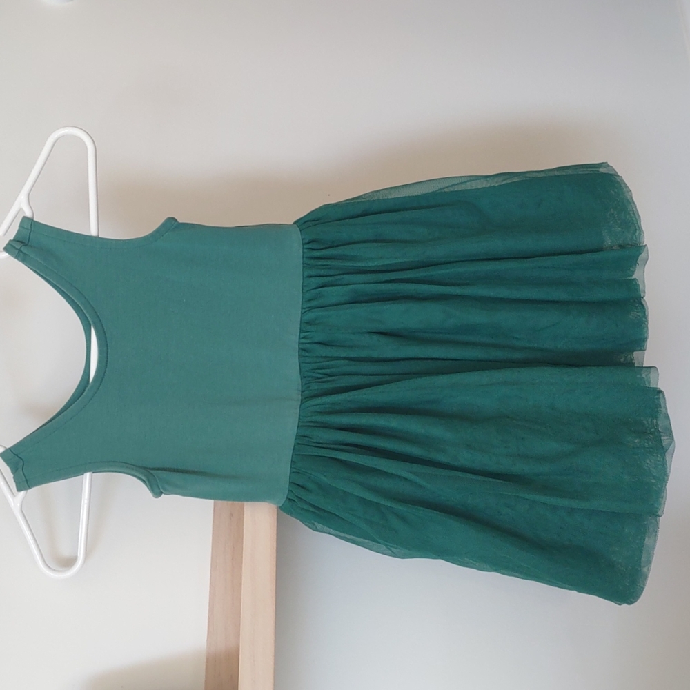 Hanna Andersson green girls dress size 5